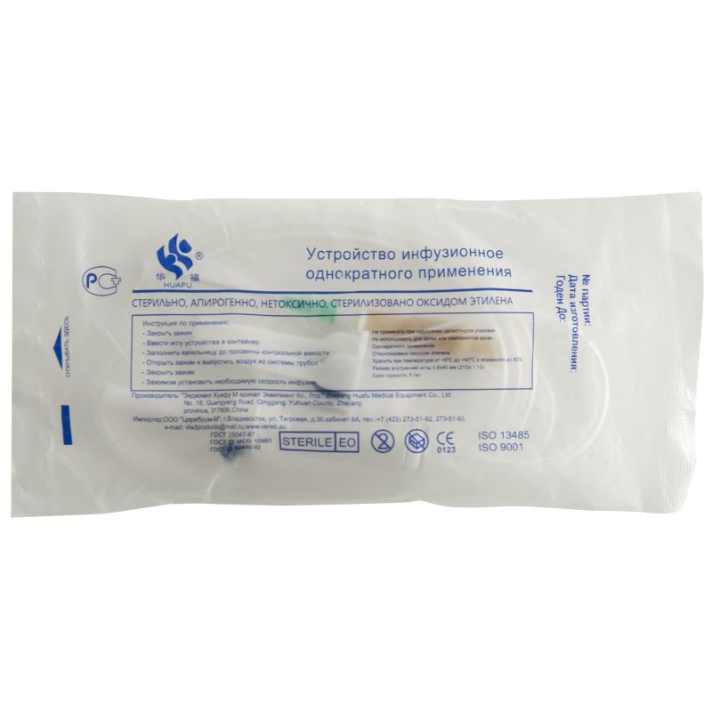 Система переливания р-ров, с иглой 21G, Huafu, 25шт/уп