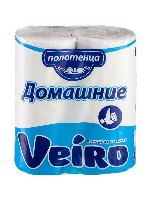 Полотенца бумажные VEIRO Домашние 2-сл., с тиснением, 2рул./уп. 3п22