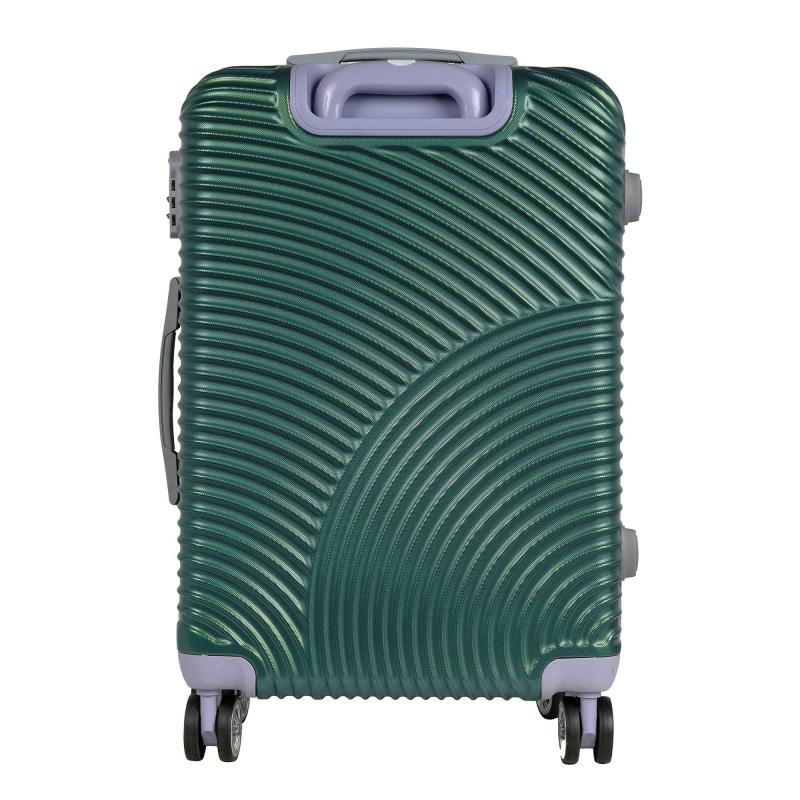 Чемодан средний, (2-ой) Green зеленый (24) пластикABS,РА162