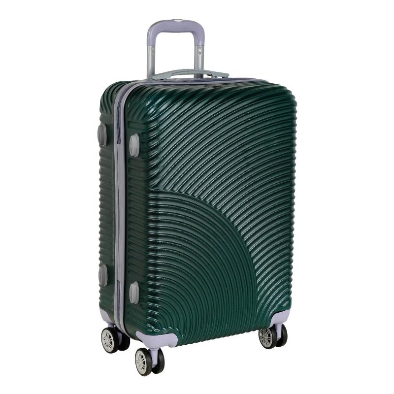 Чемодан средний, (2-ой) Green зеленый (24) пластикABS,РА162