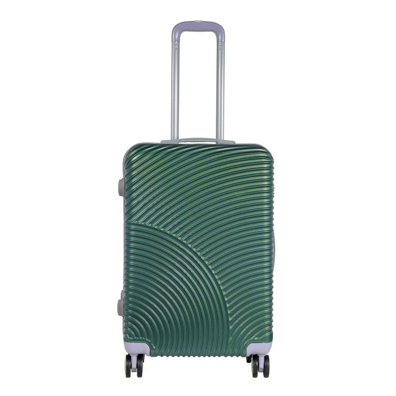 Чемодан средний, (2-ой) Green зеленый (24) пластикABS,РА162