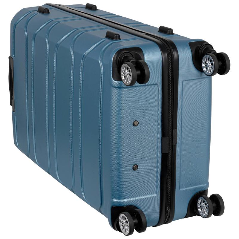 Чемодан РР5631 (3-ой) Blue синий (24) пластик ABS средний