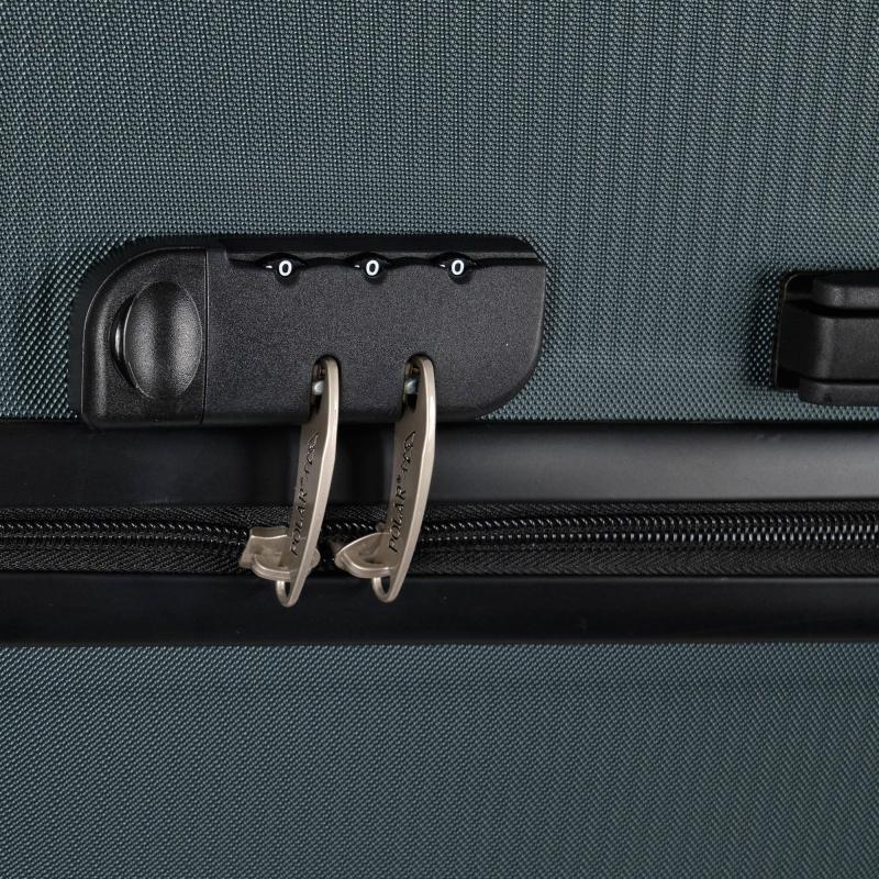 Чемодан Р612 (3-ой) зеленый Green  (28) пластик ABS средний