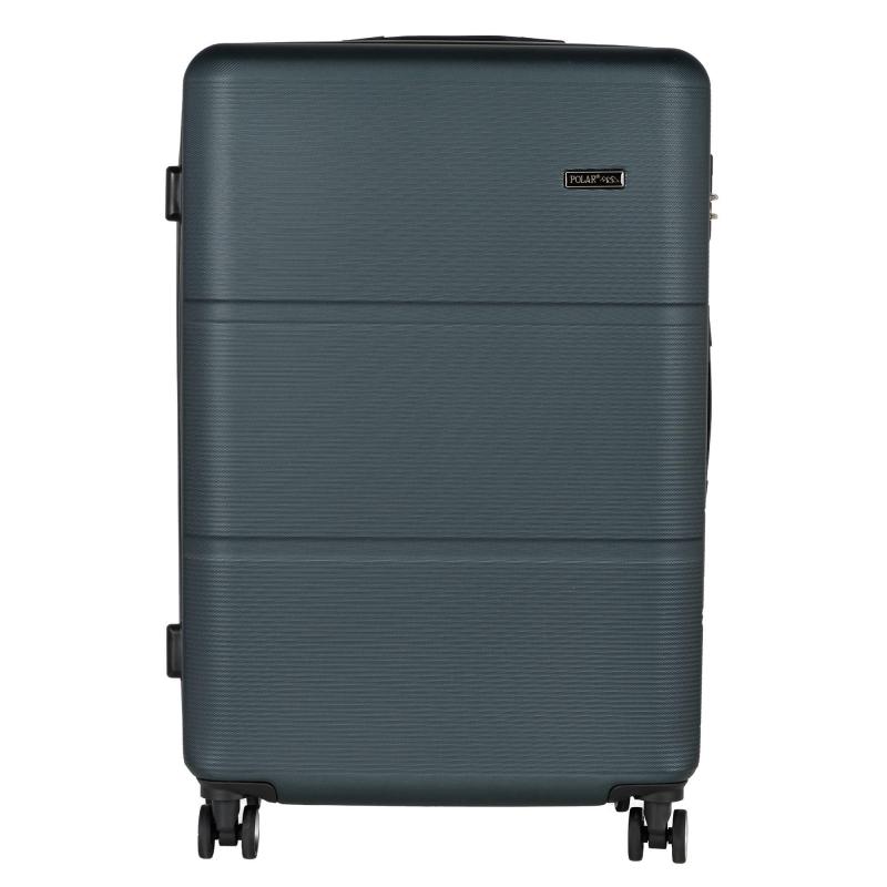 Чемодан Р612 (3-ой) зеленый Green  (28) пластик ABS средний