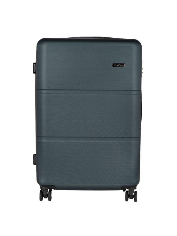 Чемодан Р612 (3-ой) зеленый Green  (28) пластик ABS средний