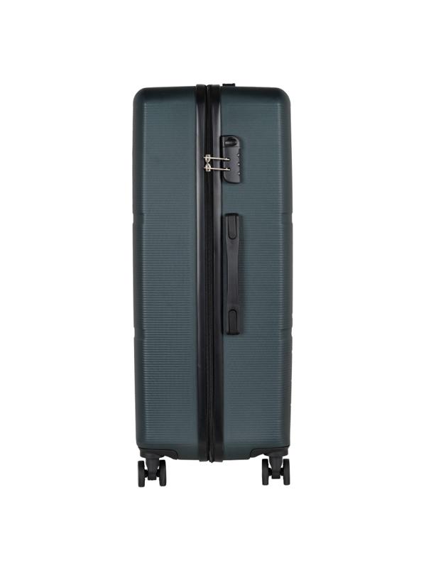 Чемодан Р612 (3-ой) зеленый Green  (28) пластик ABS средний