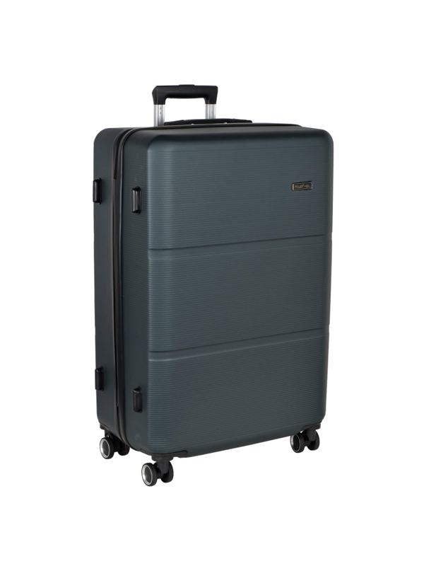 Чемодан Р612 (3-ой) зеленый Green  (28) пластик ABS средний