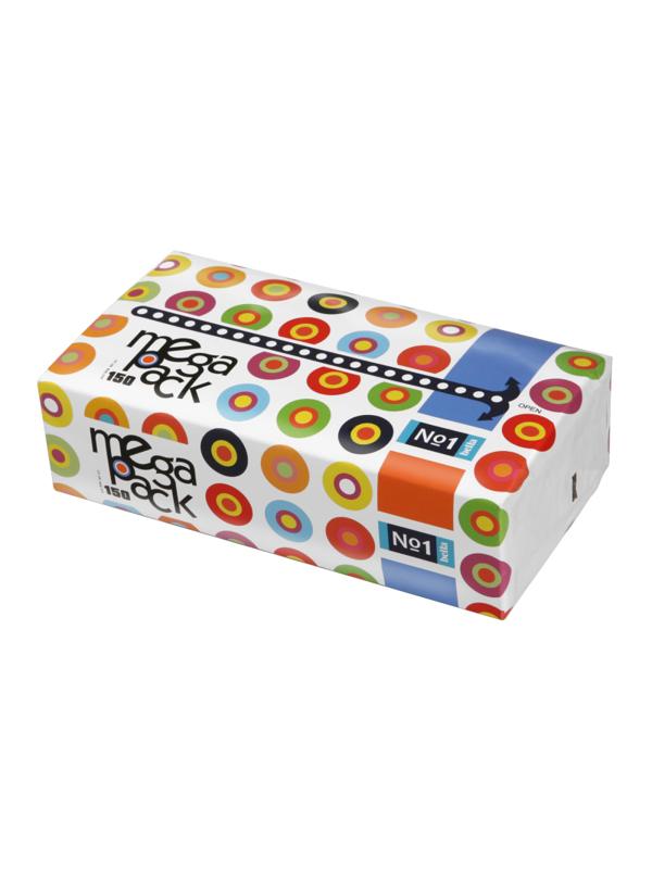 Салфетки косметические Bella 2сл MegaPack в п/э 150шт/уп(BE-042-U150-010)