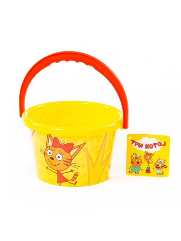 Ведро среднее с наклейкой Три Кота, в ассорт.
