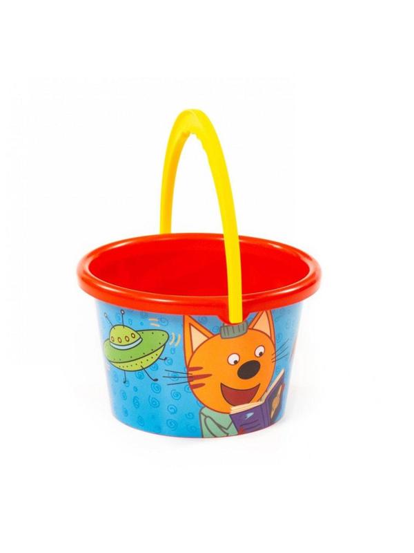 Ведро среднее с наклейкой Три Кота, в ассорт.