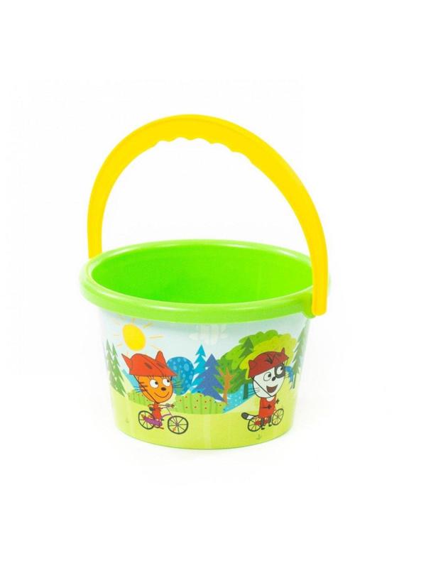 Ведро среднее с наклейкой Три Кота, в ассорт.