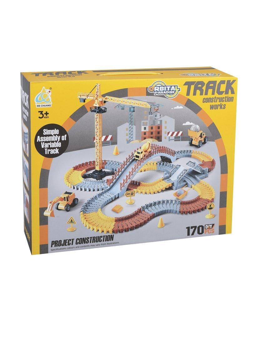 Игровой набор Автотрек, в комплекте деталей-предметов 170шт., элемент питания
АА*1шт. не входит в комплект, коробка