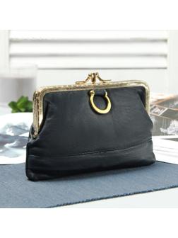 Косметичка на фермуаре, 2 отдела, цвет синий, МИКС