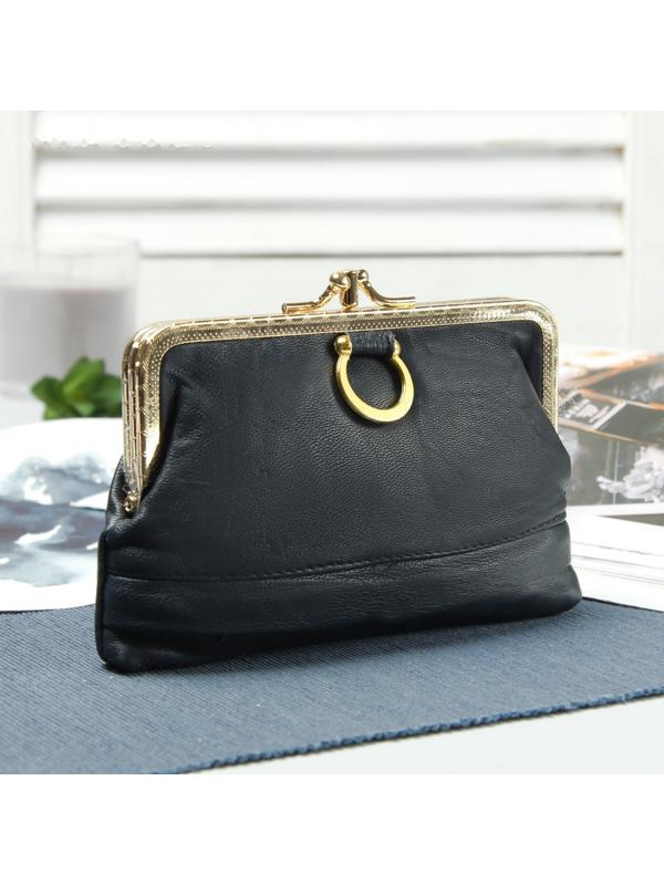 Косметичка на фермуаре, 2 отдела, цвет синий, МИКС