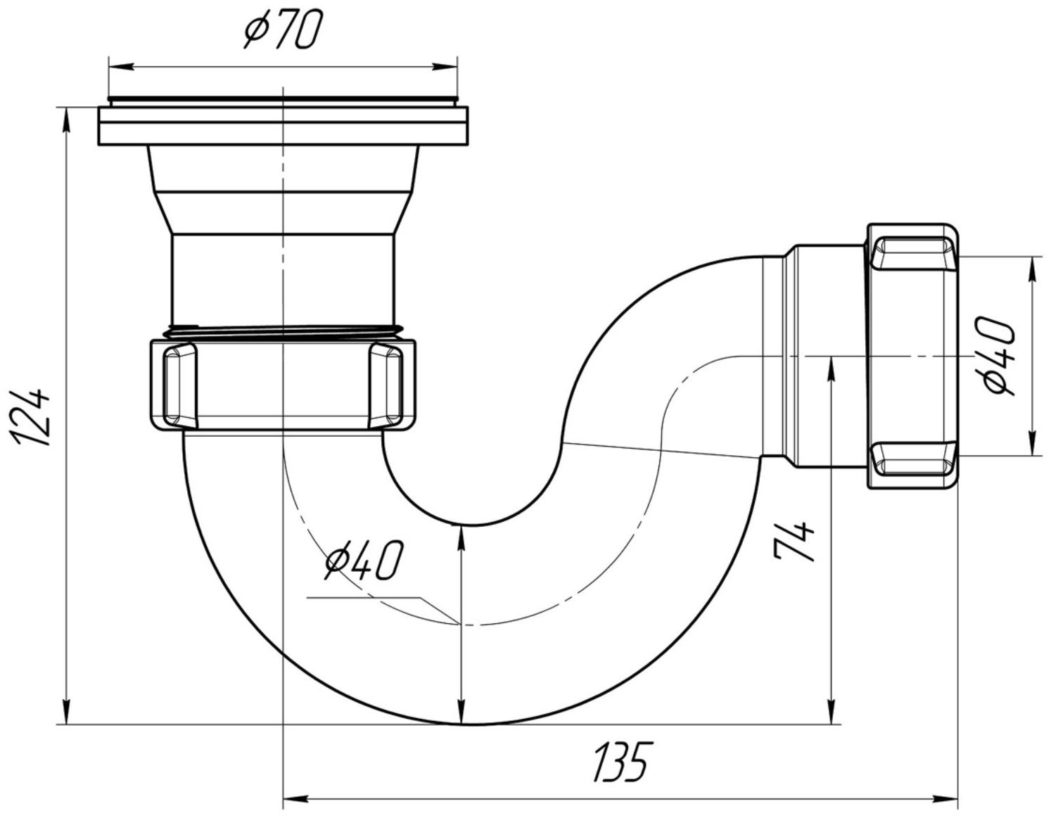 Сифон для душевого поддона 