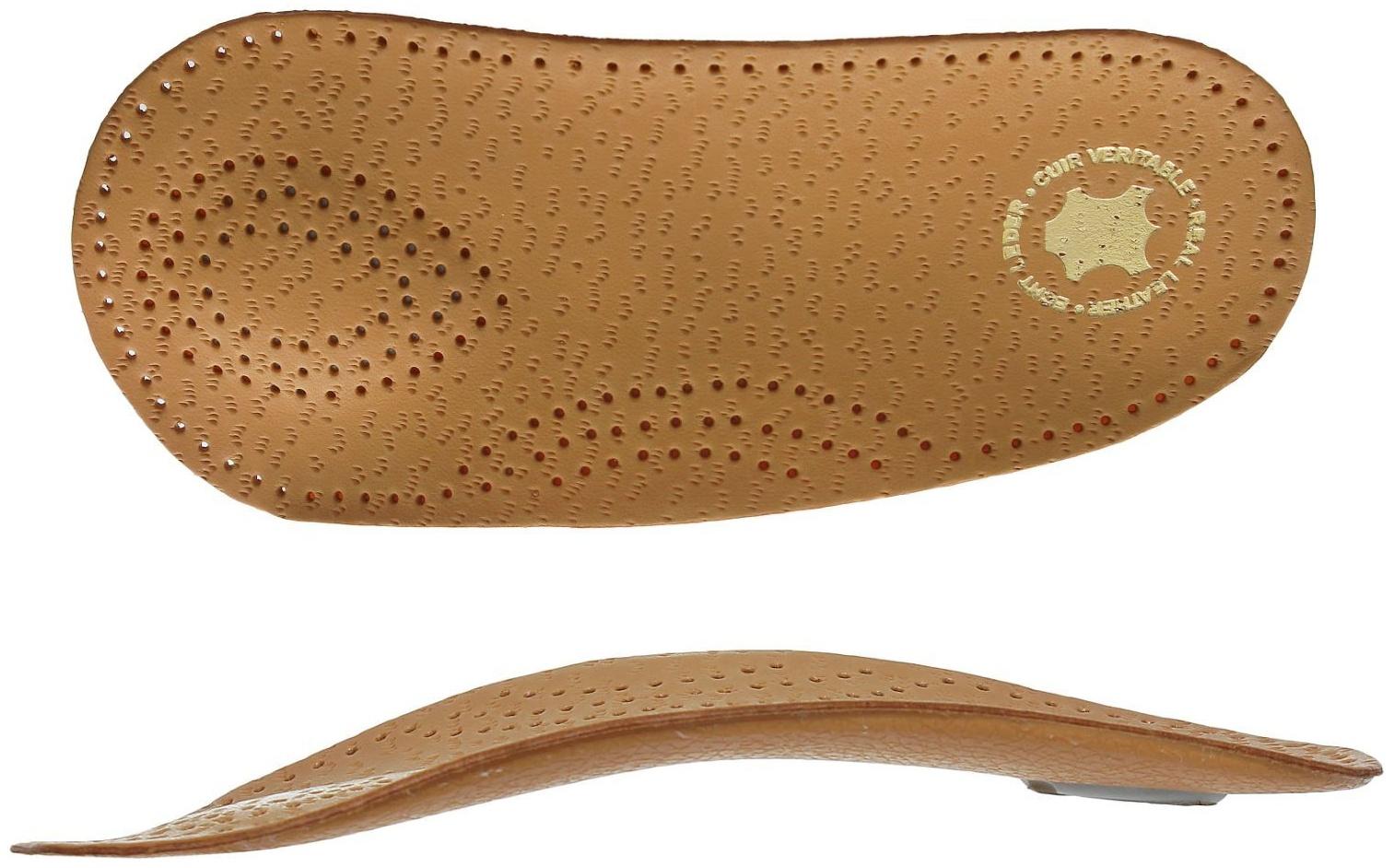 Стельки для обуви амортизирующие, с жёстким супинатором, 43-44 р-р, пара, цвет светло-коричневый