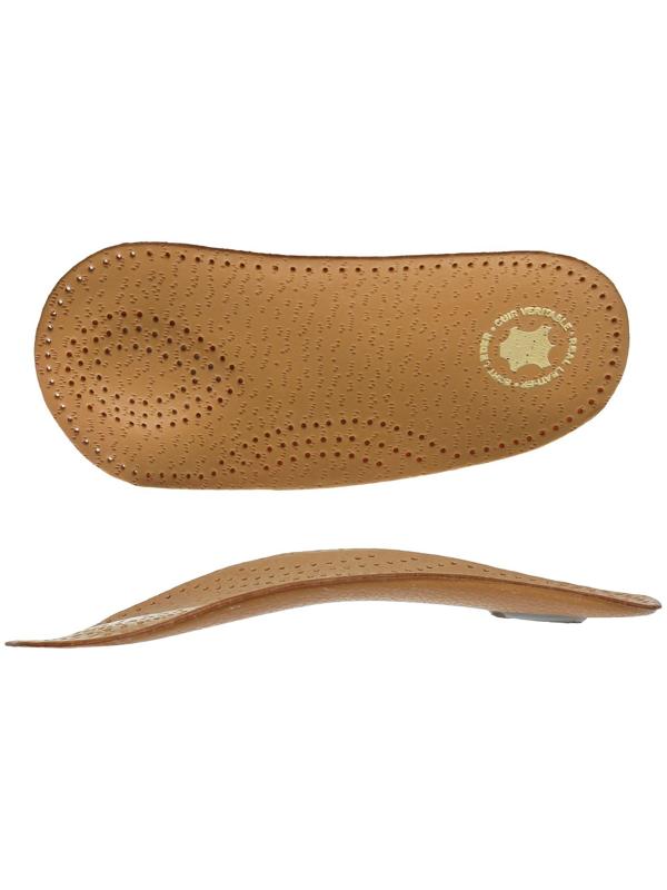 Стельки для обуви амортизирующие, с жёстким супинатором, 43-44 р-р, пара, цвет светло-коричневый