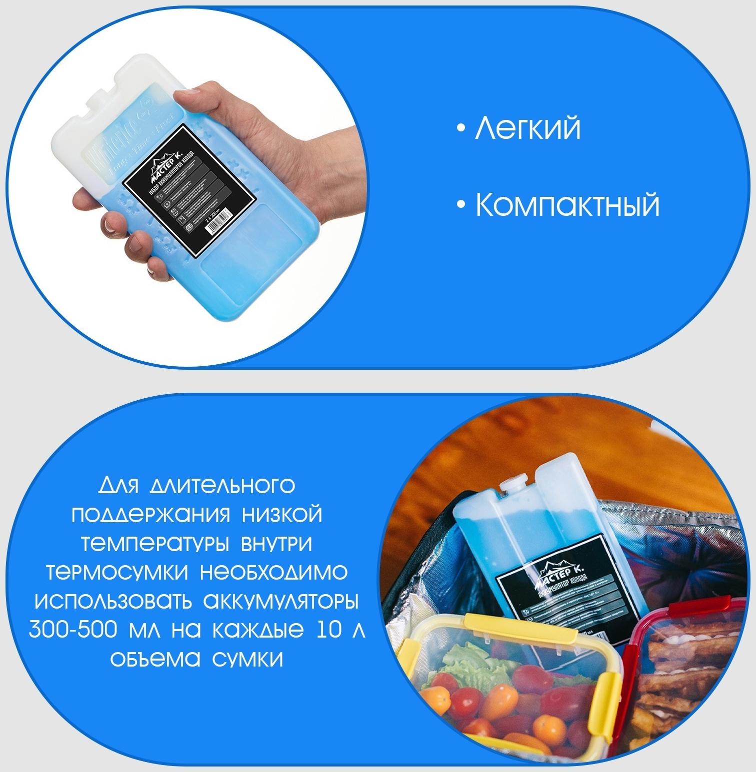 Набор аккумуляторов холода - гелевый хладоэлемент для термосумки 