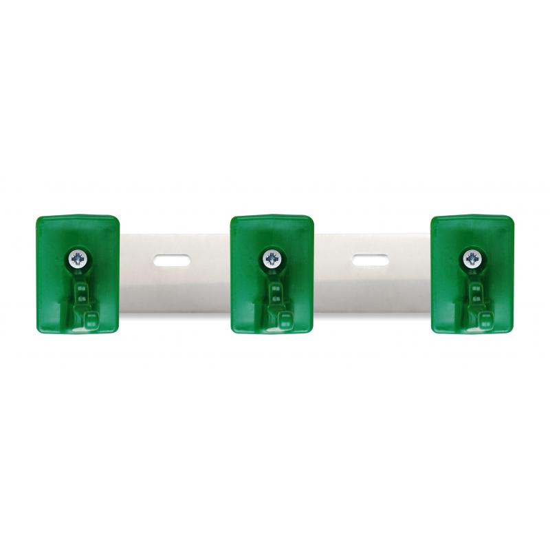 Держатель настенный HACCPER Control Point для 3 предмет нерж сталь зеленый