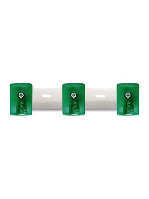 Держатель настенный HACCPER Control Point для 3 предмет нерж сталь зеленый