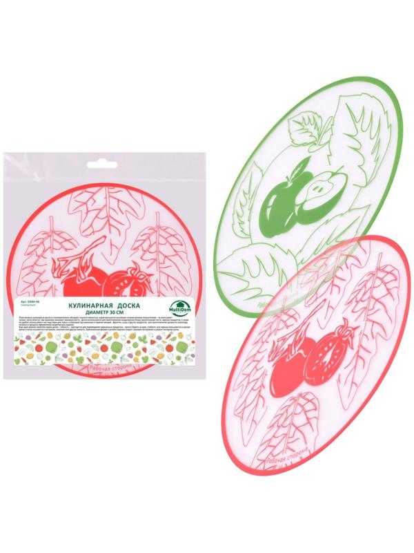 Доска кулинарная D30см МИКС