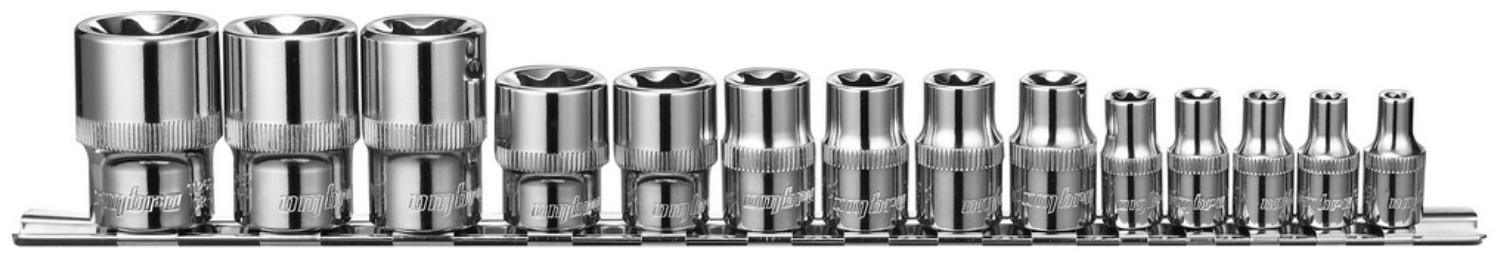 Набор головок торцевых Ombra 910614, внешний TORX, Е профиль, 14 предметов