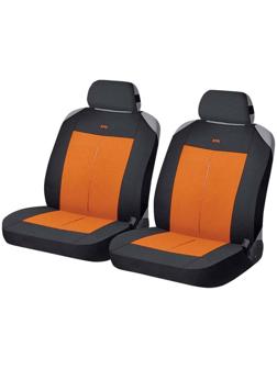 Накидки, на переднее сиденье, VERTICAL FRONT, оранжево-черный, трикотаж