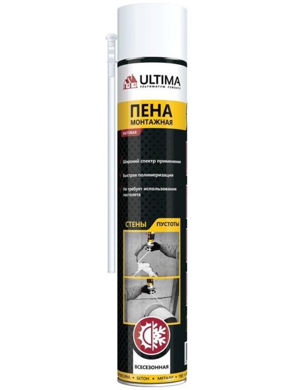 Пена монтажная Ultima UDFUF00003, всесезонная, 700 мл, до 45 л