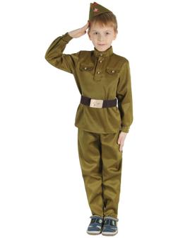 Детский карнавальный костюм «Военный» для мальчика, р. 44, рост 164 см