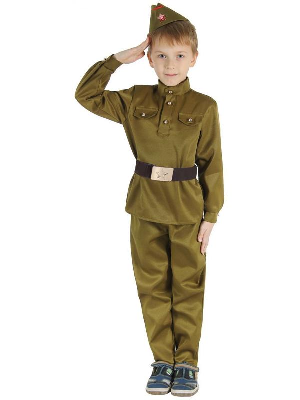 Детский карнавальный костюм «Военный» для мальчика, р. 44, рост 164 см