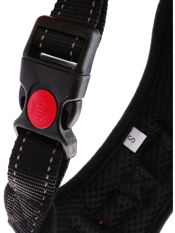 Шлейка К7 мягкая светоотражающая, размер М, ОГ 52-66 см, вес 9,5-17,5 кг, чёрная