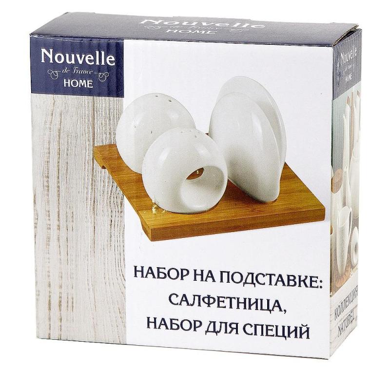 Набор для специй сол./ пер./салф.  Naturel 13,5х13,5х8см. 2631044