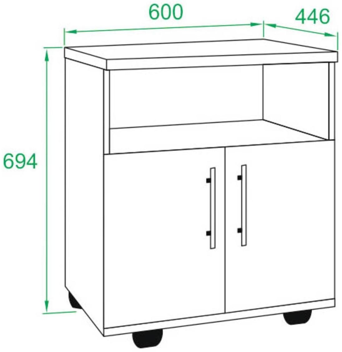 Тумба, 600 × 446 × 694 мм, цвет белый