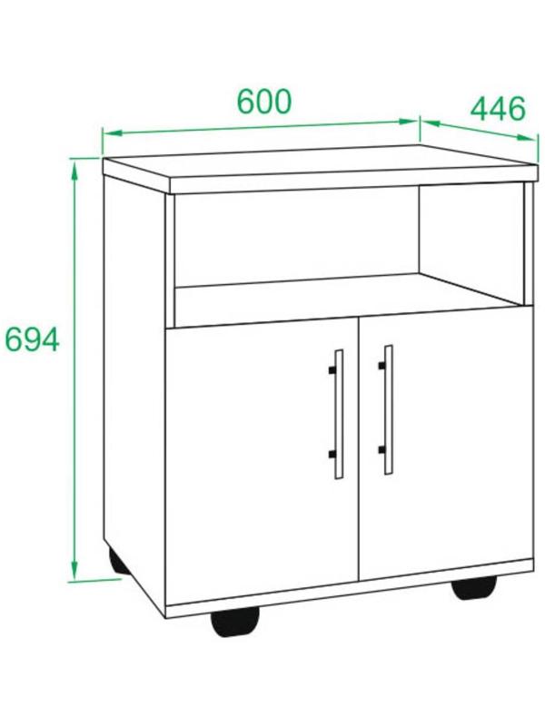 Тумба, 600 × 446 × 694 мм, цвет белый