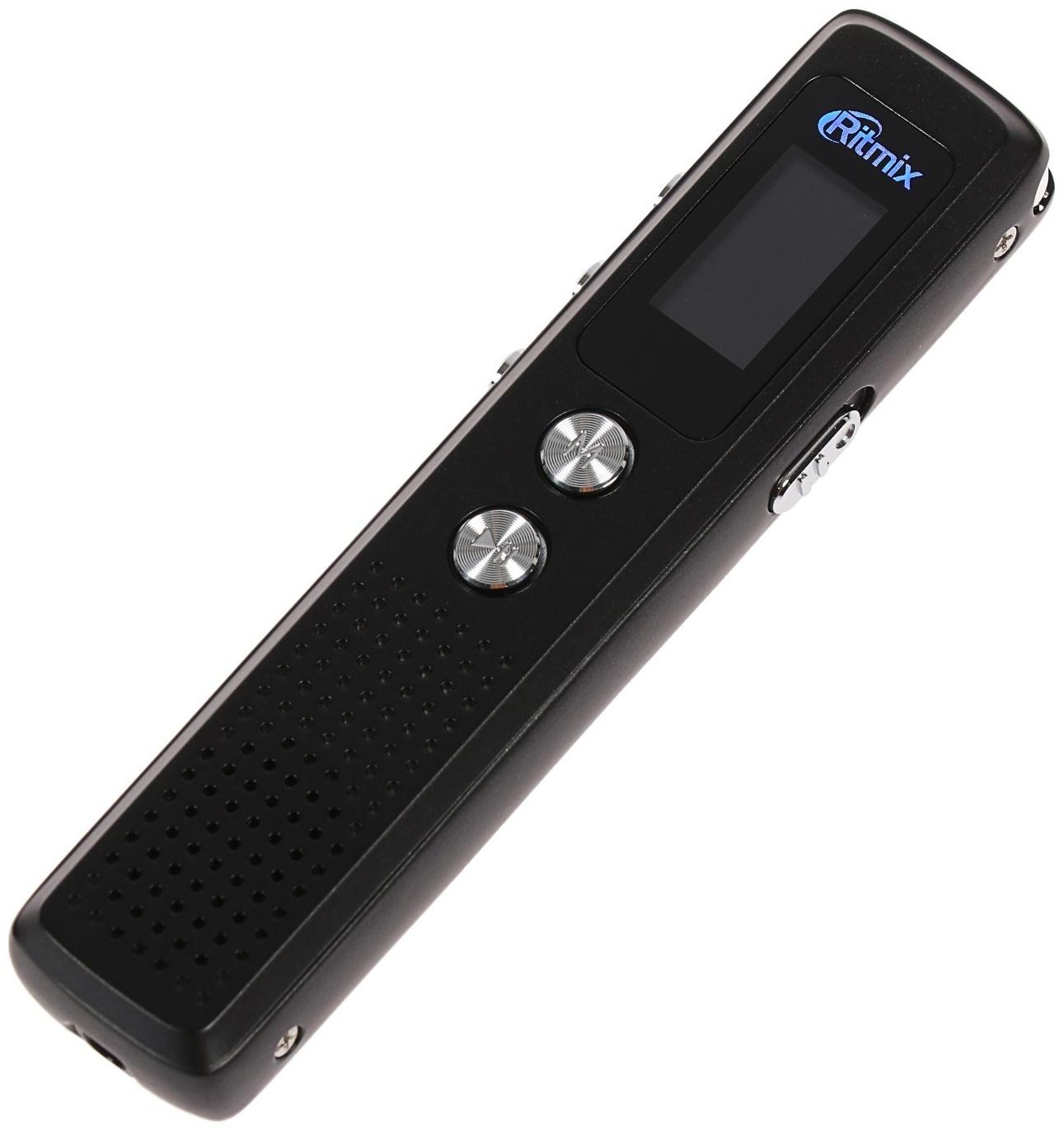Диктофон Ritmix RR-120 4GB, MP3/WAV, дисплей, металл корпус, черный