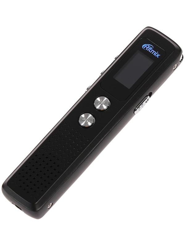 Диктофон Ritmix RR-120 4GB, MP3/WAV, дисплей, металл корпус, черный