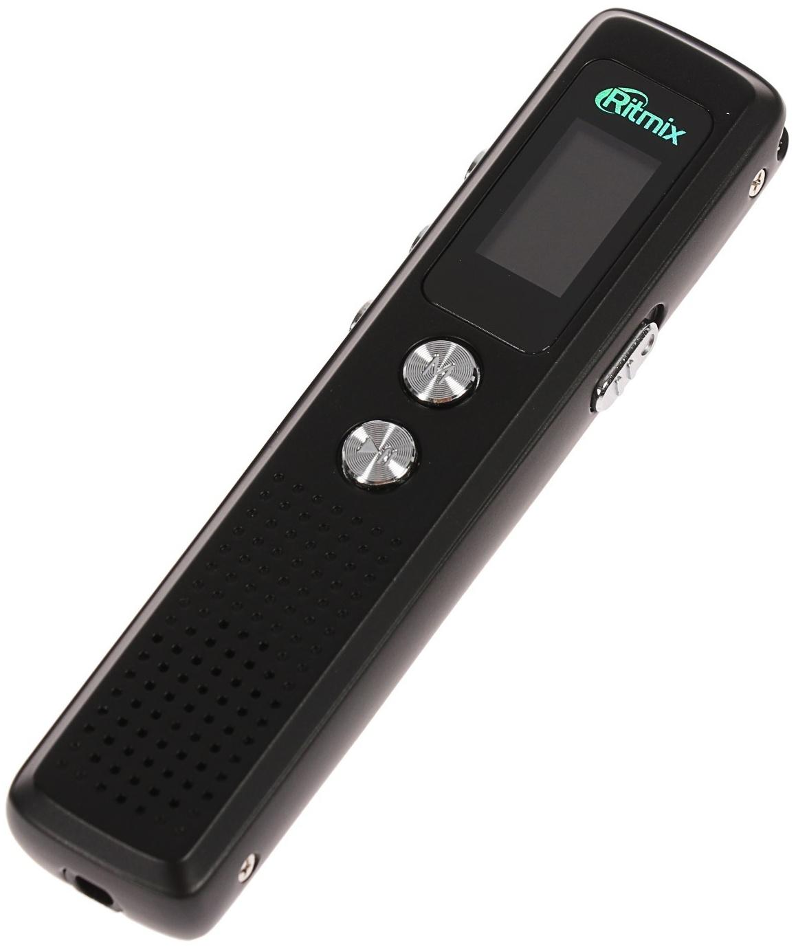 Диктофон Ritmix RR-120 8GB, MP3/WAV, дисплей, металл корпус, черный