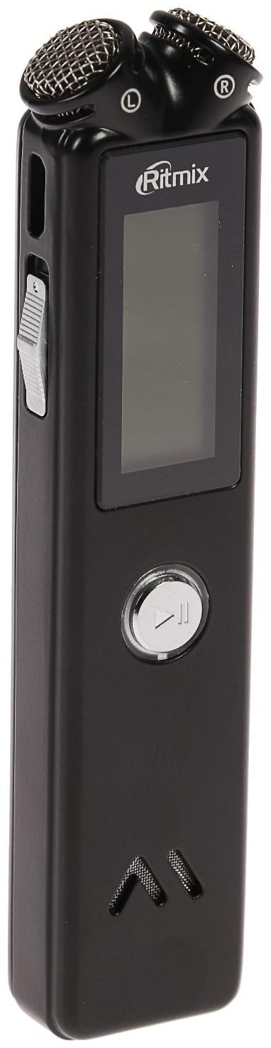 Диктофон Ritmix RR-145 8GB, MP3/WAV, дисплей, металл корпус, черный