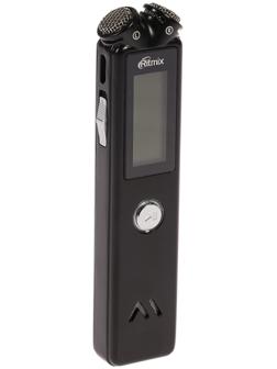 Диктофон Ritmix RR-145 8GB, MP3/WAV, дисплей, металл корпус, черный