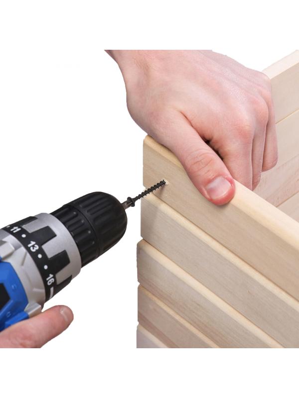 Песочница детская деревянная, без крышки, 150 × 150 × 30 см, с ящиком для игрушек, сосна, Greengo