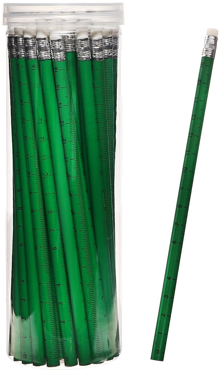 Карандаш чёрнографитный с ластиком 