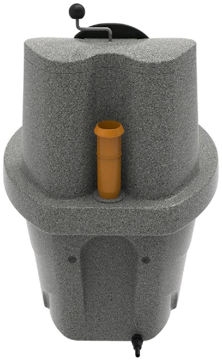 Биотуалет торфяной, 100 л, с ведром, бак 30 л, вентиляцией и дренажом, серый, «Rostok»