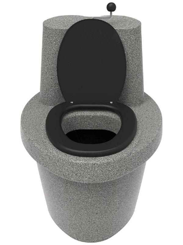 Биотуалет торфяной, 100 л, с ведром, бак 30 л, вентиляцией и дренажом, серый, «Rostok»