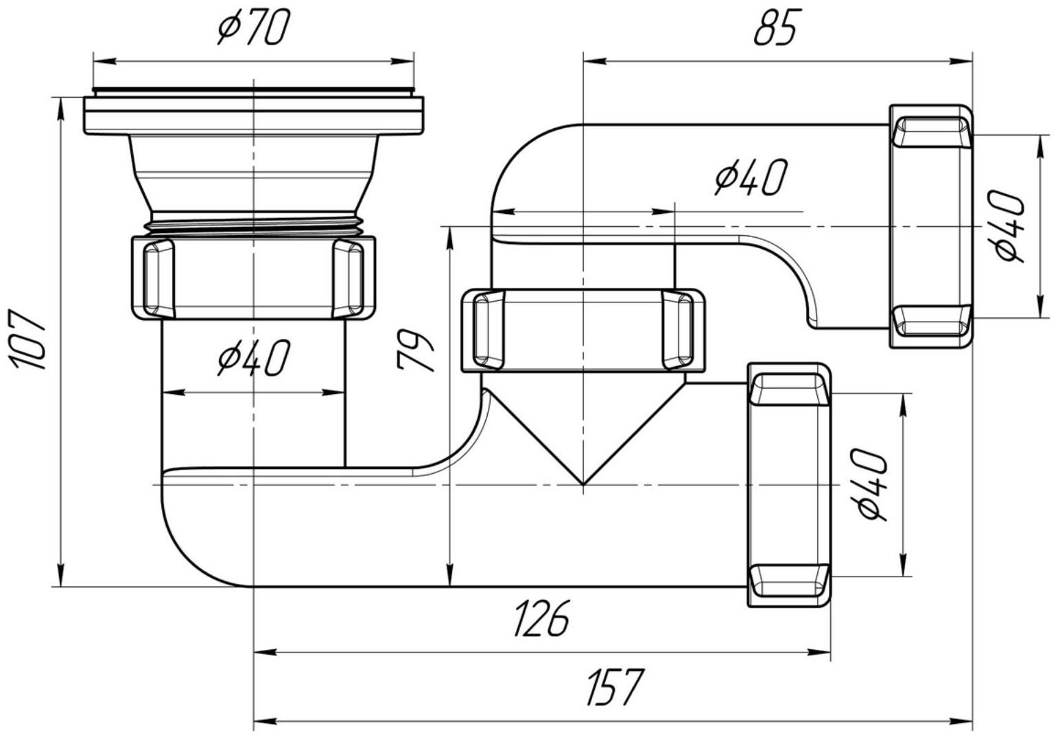 Сифон для душевого поддона 