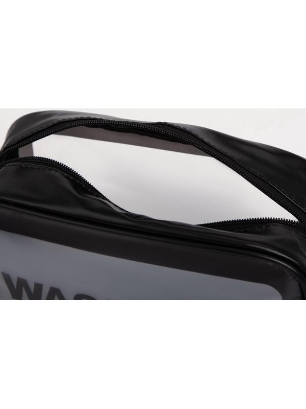 Косметичка на молнии, цвет чёрный