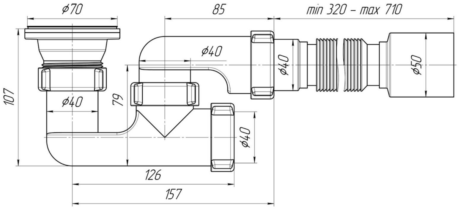 Сифон для душевого поддона 