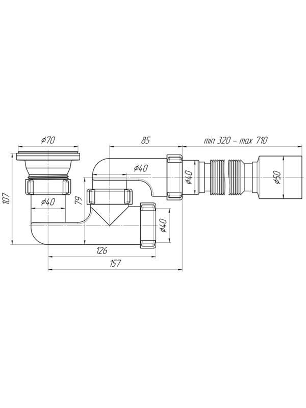 Сифон для душевого поддона 