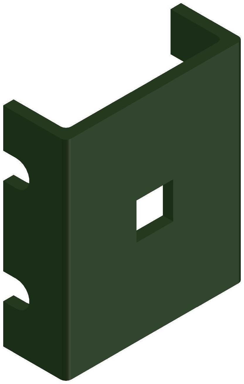 Комплект крепления, 2 предмета: саморез кровленый (5,5 × 38 мм) и скоба (40 × 35 мм), с вкладышем, зелёный