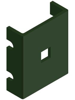 Комплект крепления, 2 предмета: саморез кровленый (5,5 × 38 мм) и скоба (40 × 35 мм), с вкладышем, зелёный