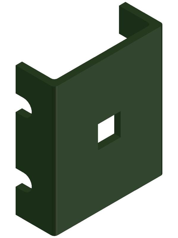 Комплект крепления, 2 предмета: саморез кровленый (5,5 × 38 мм) и скоба (40 × 35 мм), с вкладышем, зелёный